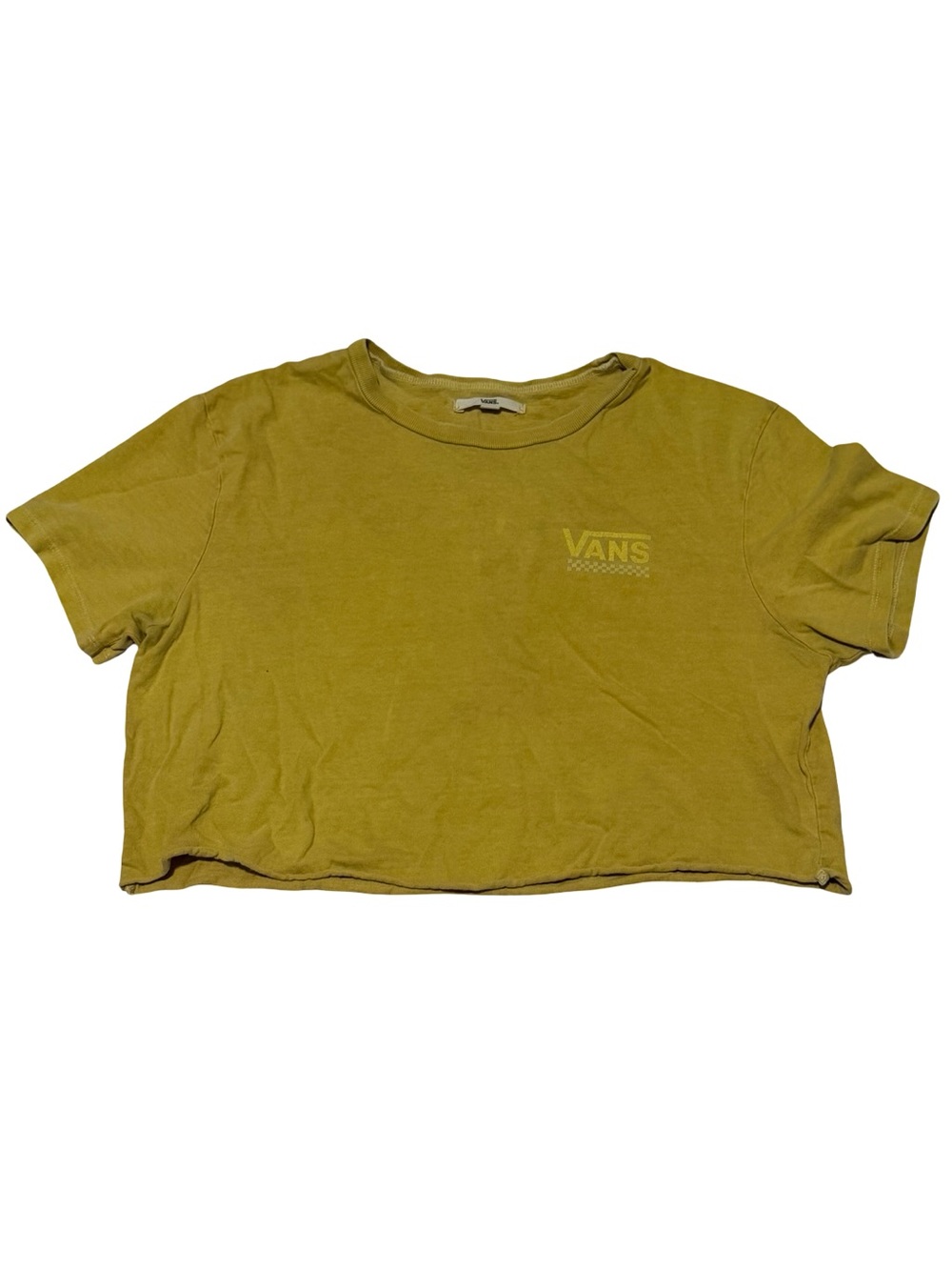 Vans Small Mustard Yellow Cropped Tee